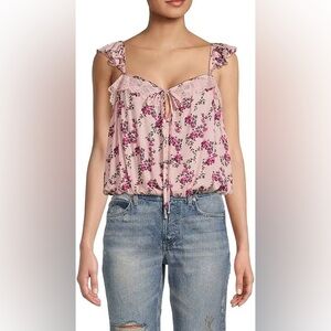 NWOT Free People Intimately Floral Bodysuit Size L